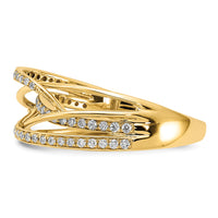 14k Diamond Swirl Ring-RM5663
