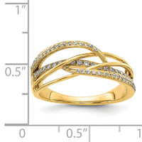 14k Diamond Swirl Ring-RM5663