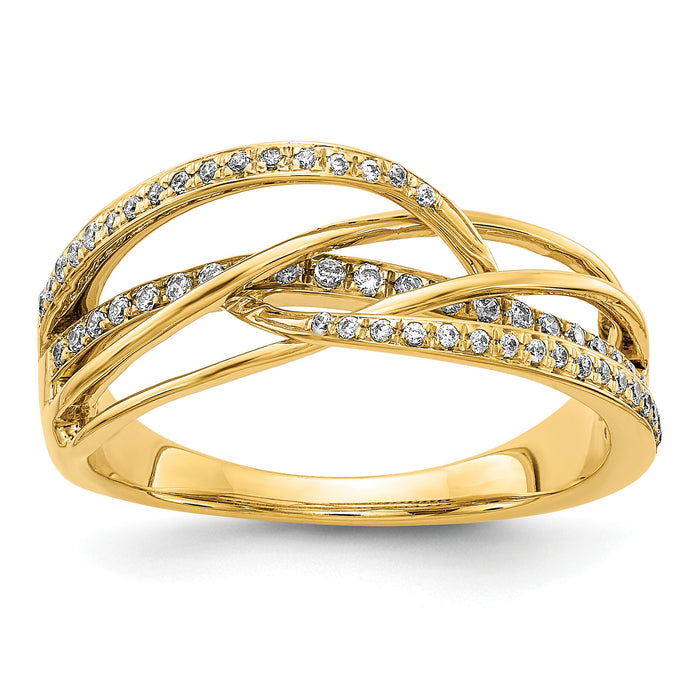 14k Diamond Swirl Ring-RM5663