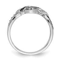 14k White Gold w/Black Rhodium White and Black Diamond Ring-RM5680