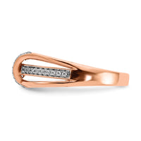 14k Rose Gold White and Champagne Diamond Ring-RM5700