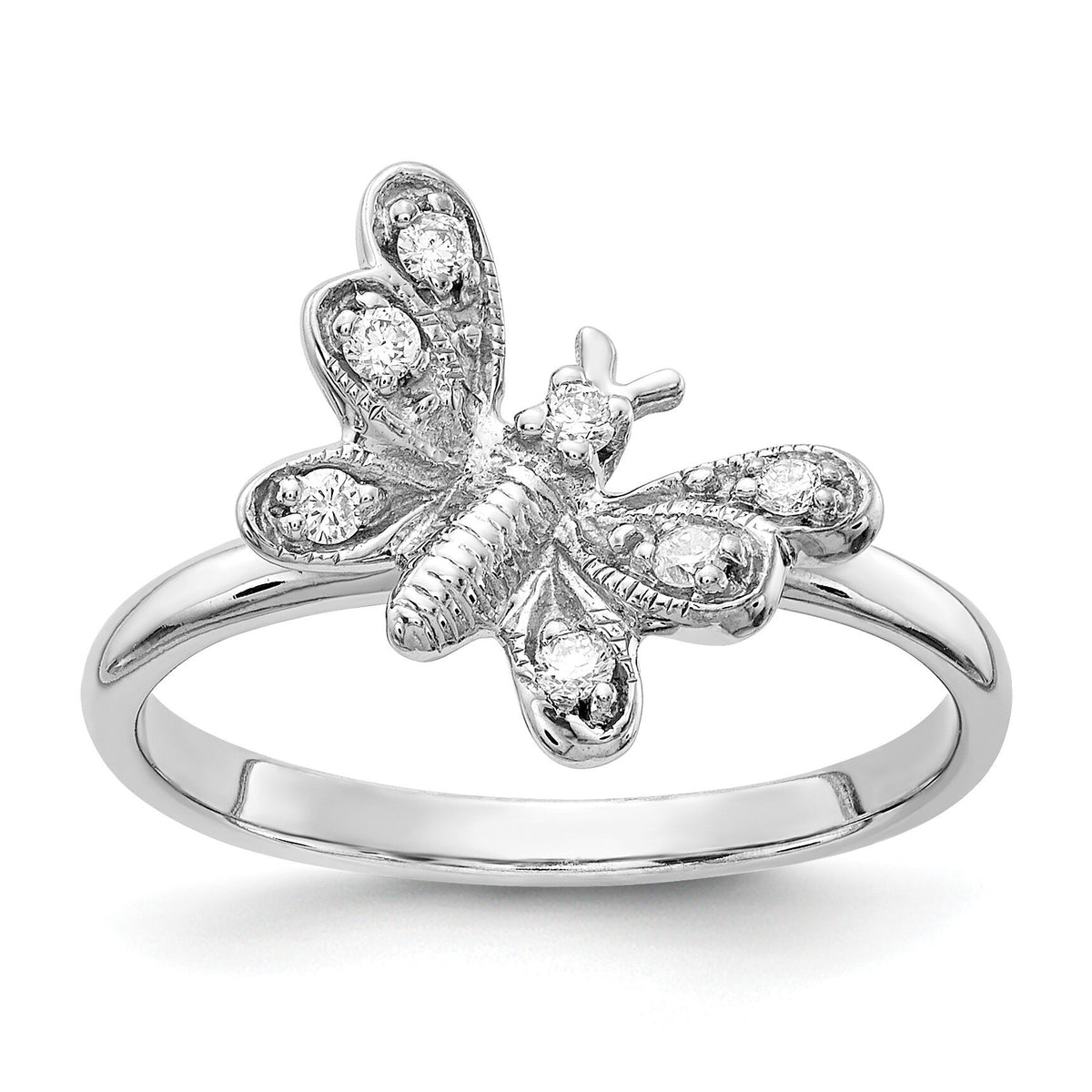 14k White Gold AA Diamond ring-RM5703
