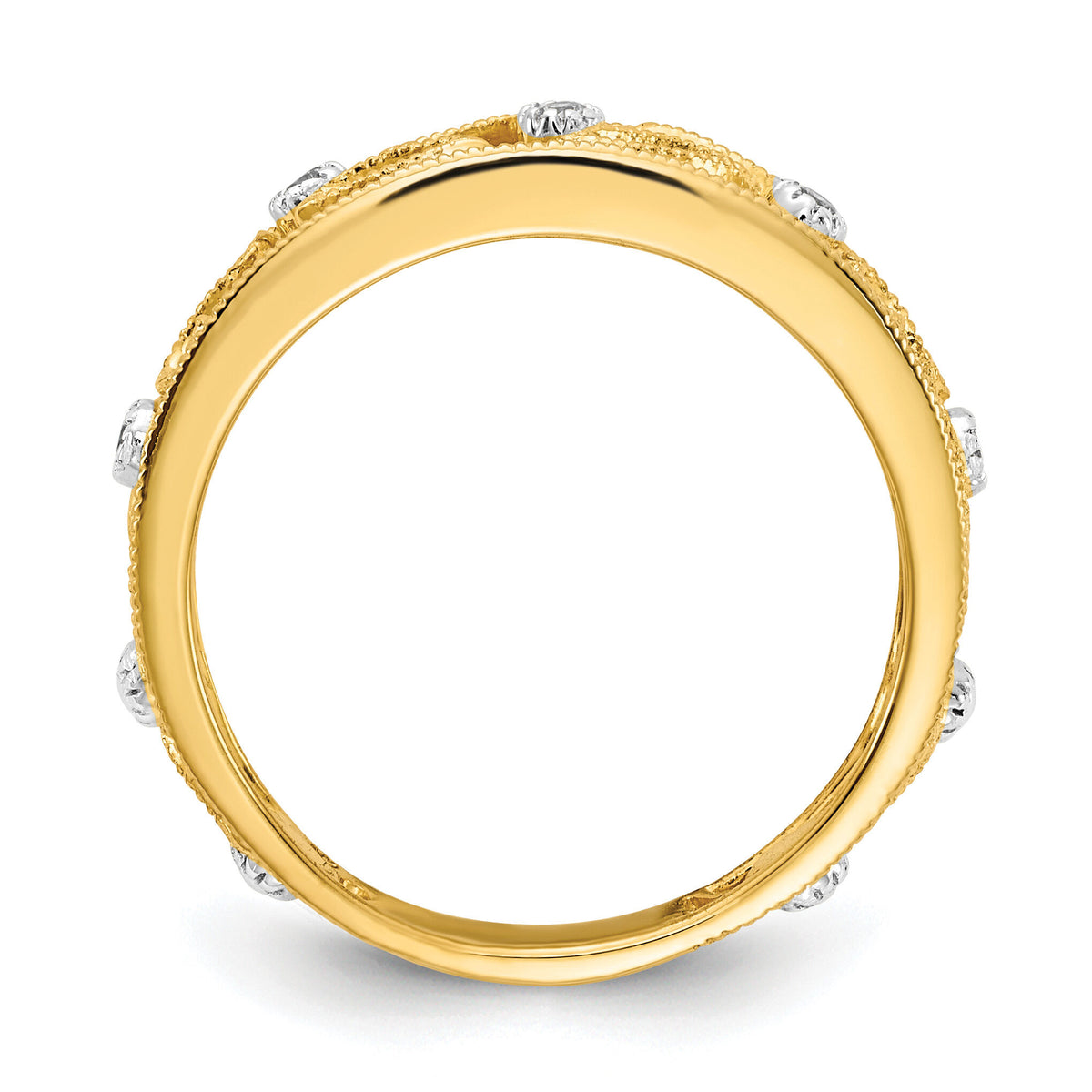 14k Flower Vine Design Diamond Ring-RM5705