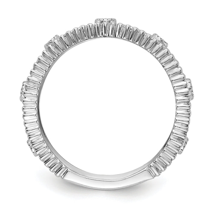 14k White Gold Diamond Vintage Band-RM5707