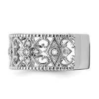 14k White Gold Diamond Vintage Band-RM5707