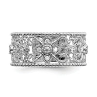 14k White Gold Diamond Vintage Band-RM5707