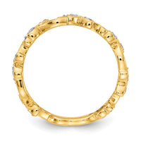 14k Diamond Floral Band-RM5709