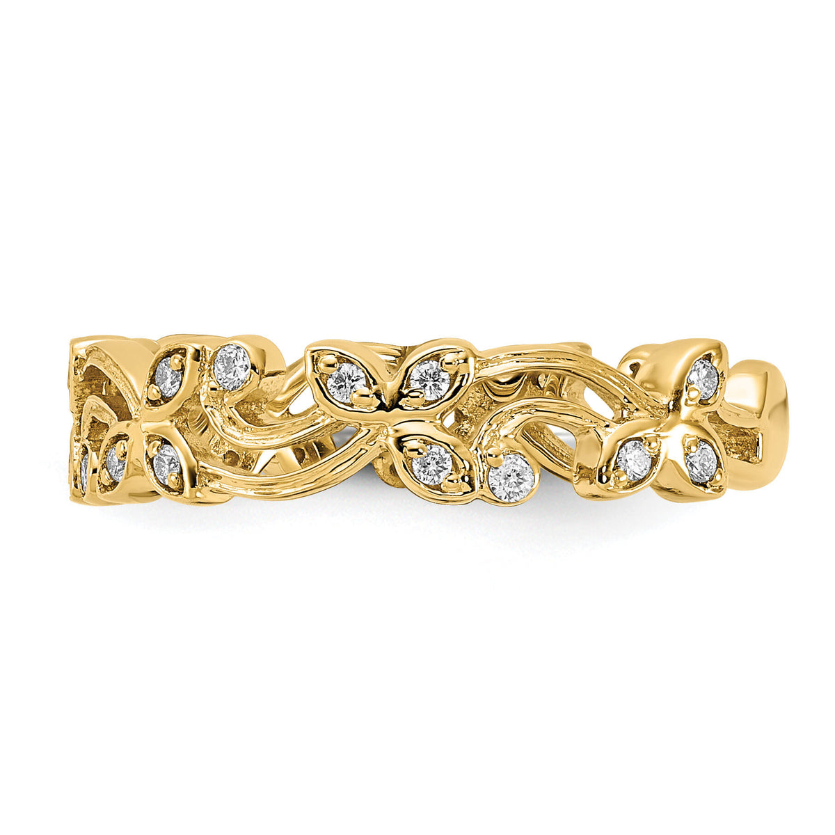 14k Diamond Floral Band-RM5709