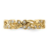 14k Diamond Floral Band-RM5709