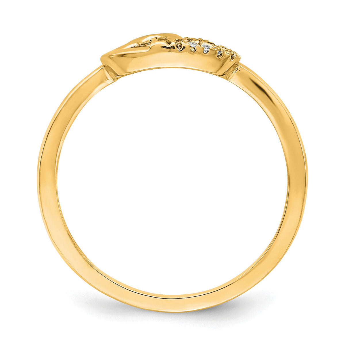 14k Diamond Double Heart Ring-RM5711