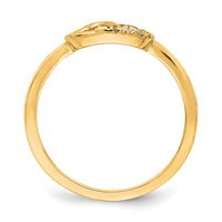 14k Diamond Double Heart Ring-RM5711