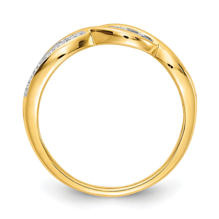 14k w/Rhodium Diamond MOM Ring-RM5714