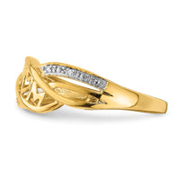 14k w/Rhodium Diamond MOM Ring-RM5714