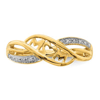 14k w/Rhodium Diamond MOM Ring-RM5714