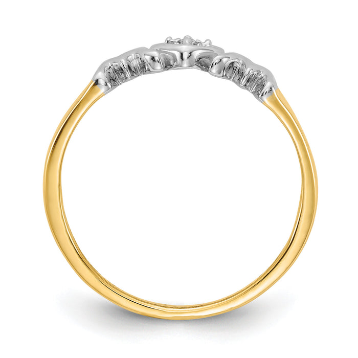 14k w/Rhodium Diamond MOM Ring-RM5715