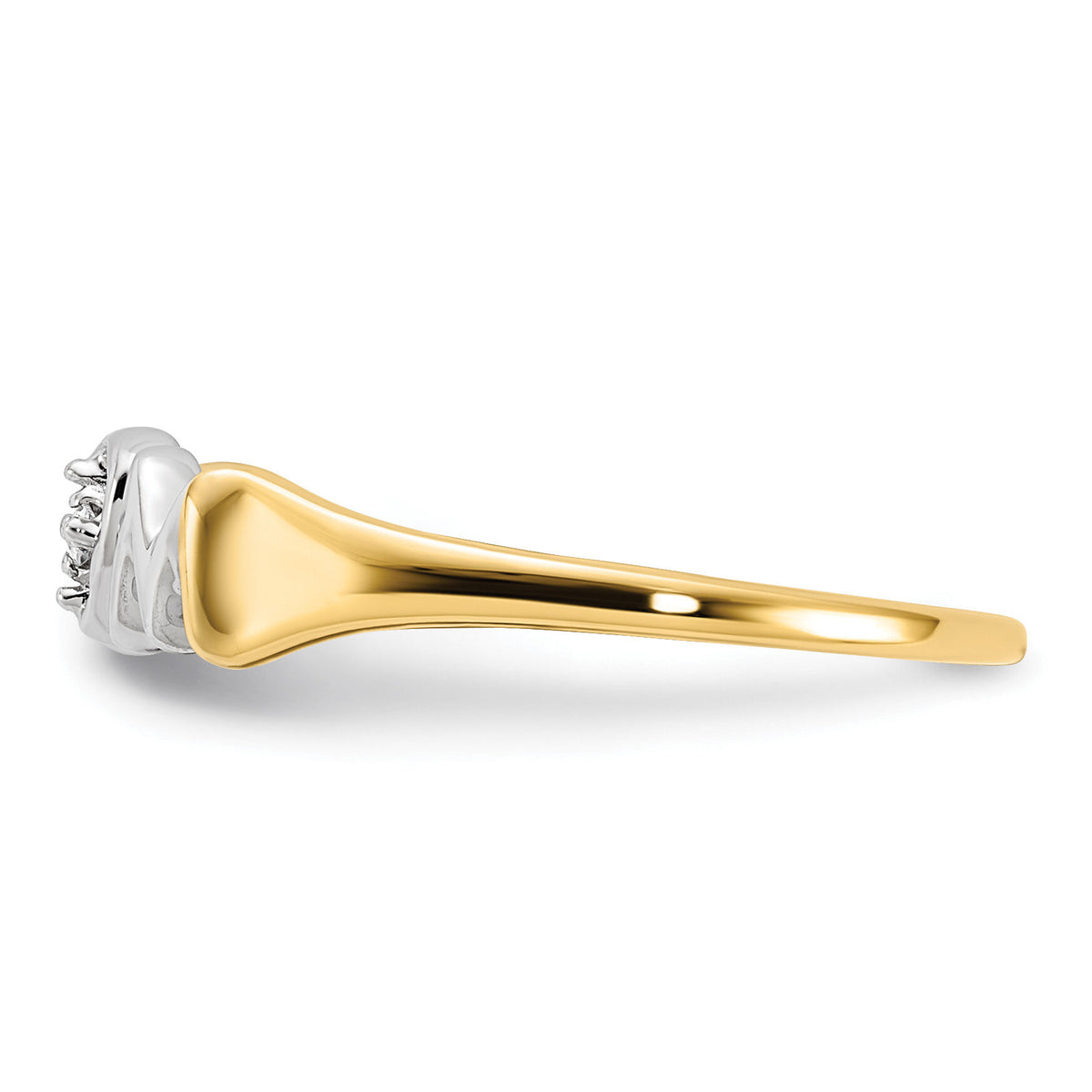 14k w/Rhodium Diamond MOM Ring-RM5715