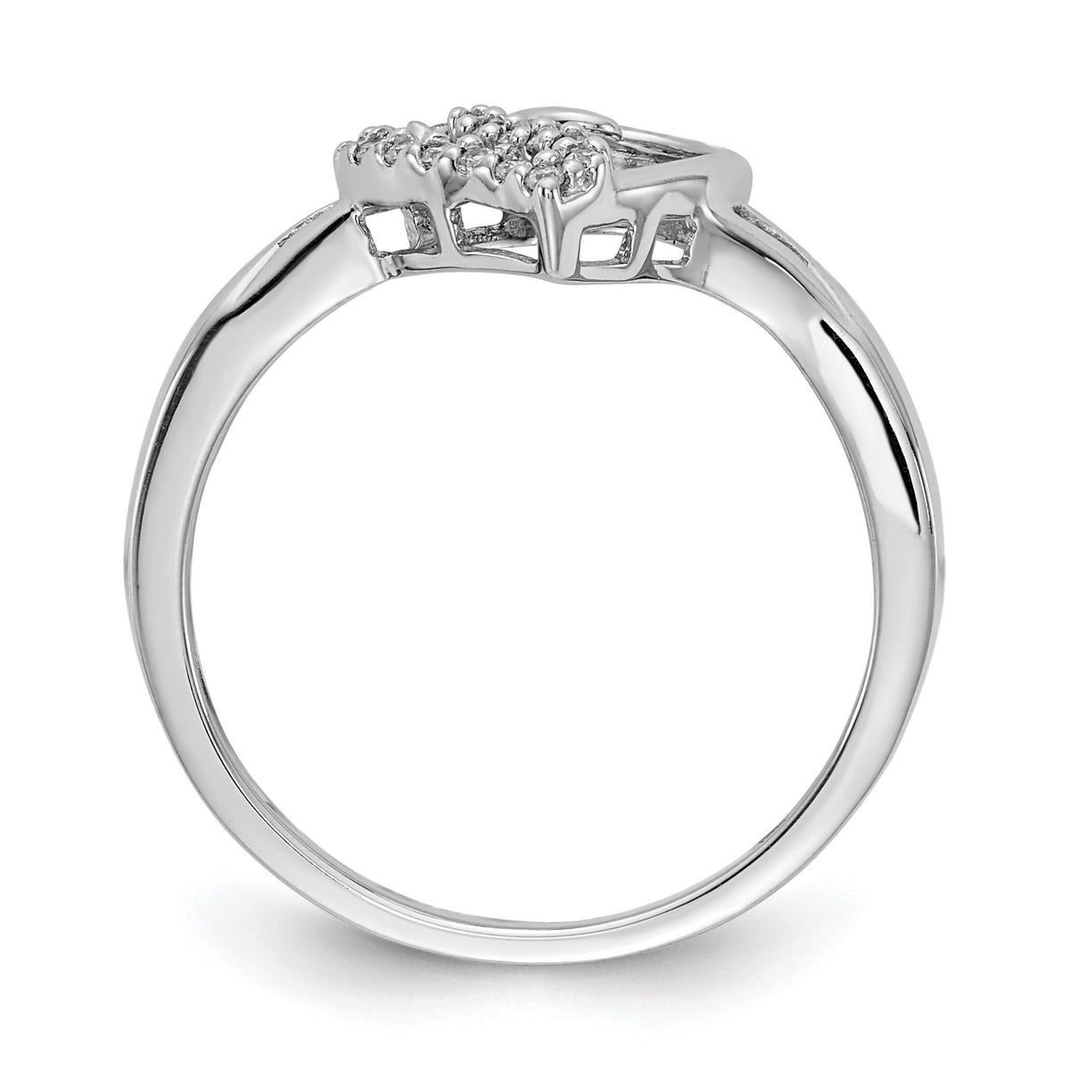 14k White Gold Diamond Heart Ring-RM5720