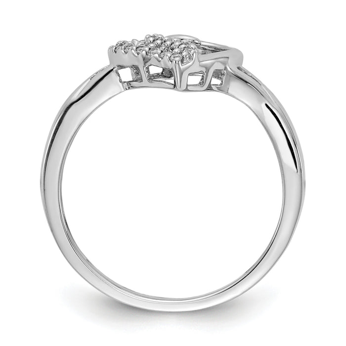 14k White Gold Diamond Heart Ring-RM5720