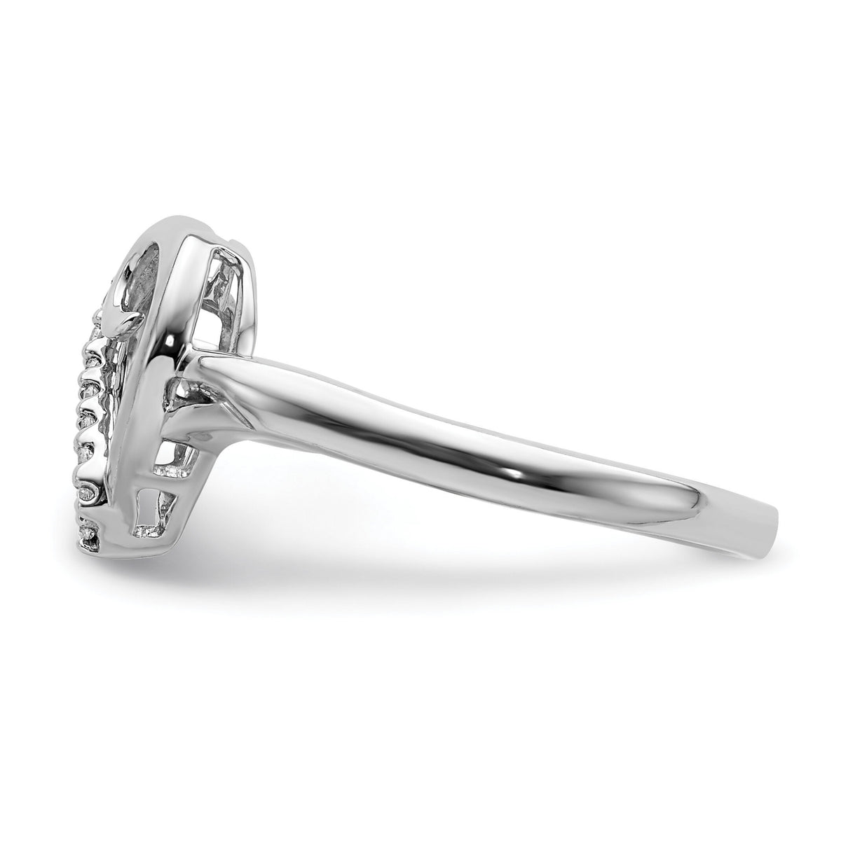 14k White Gold Diamond Heart Ring-RM5720