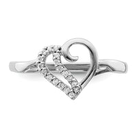 14k White Gold Diamond Heart Ring-RM5720