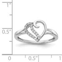 14k White Gold Diamond Heart Ring-RM5720