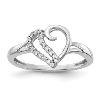 14k White Gold Diamond Heart Ring-RM5720