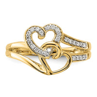 14k Diamond Hearts Ring-RM5721