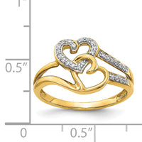 14k Diamond Hearts Ring-RM5721
