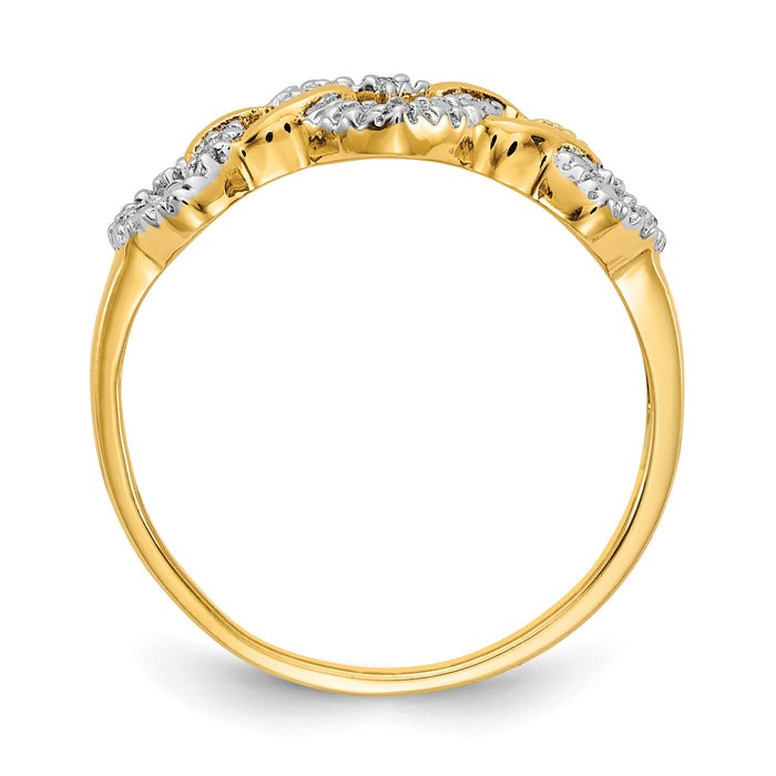 14k Diamond Triple Heart Ring-RM5723