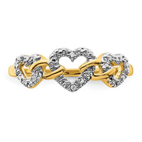 14k Diamond Triple Heart Ring-RM5723