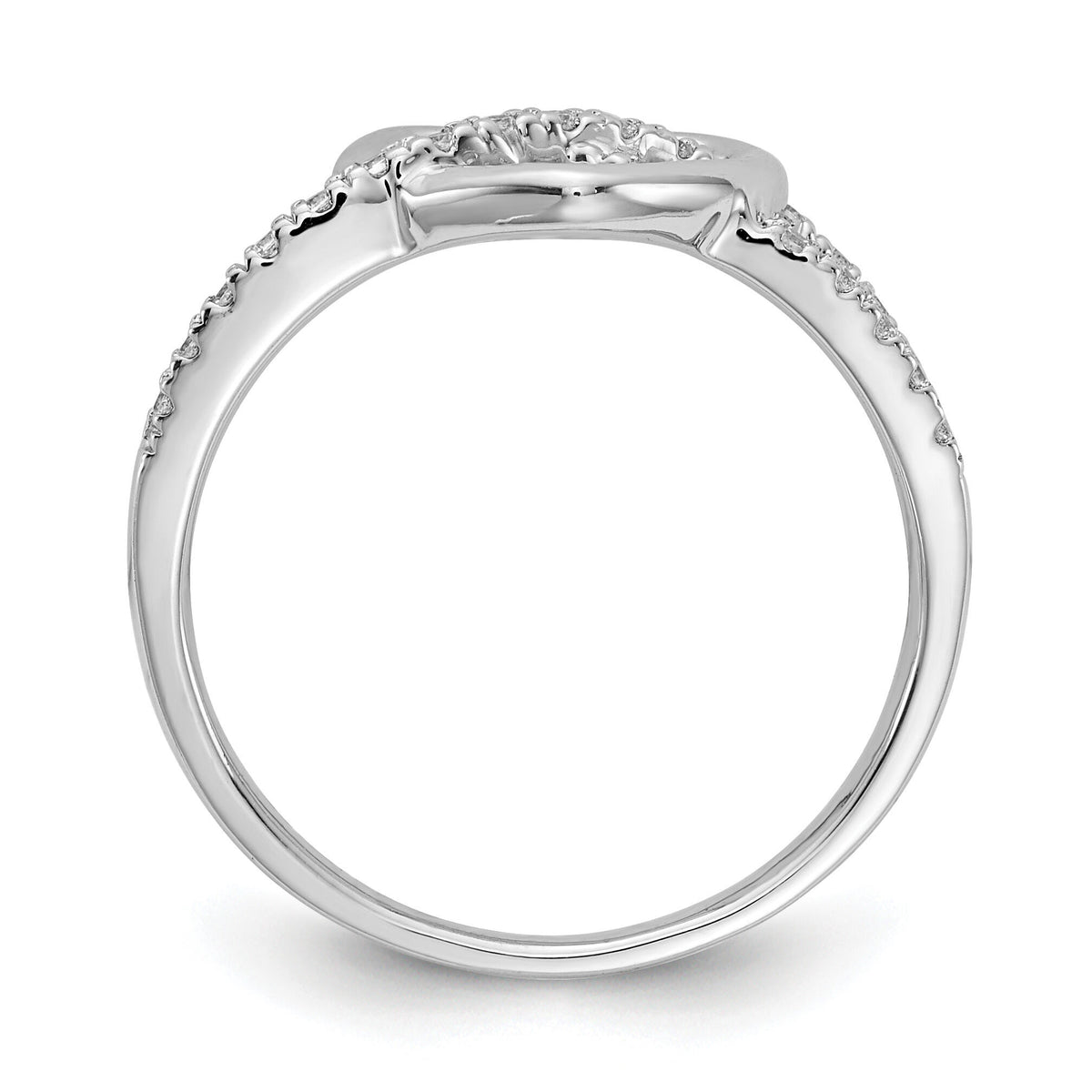 14k White Gold Diamond Heart Ring-RM5727