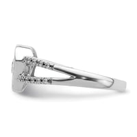 14k White Gold Diamond Heart Ring-RM5727