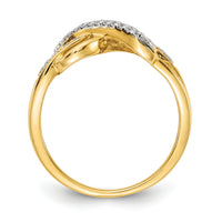 14k Diamond Infinity Symbol Ring-RM5730
