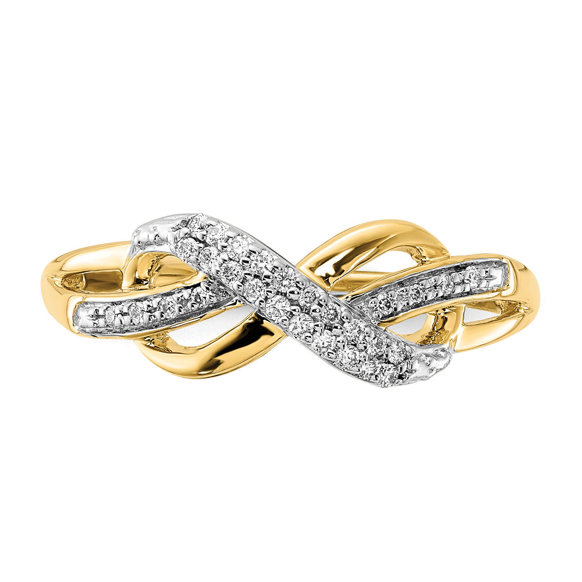 14k Diamond Infinity Symbol Ring-RM5730