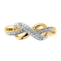 14k Diamond Infinity Symbol Ring-RM5730