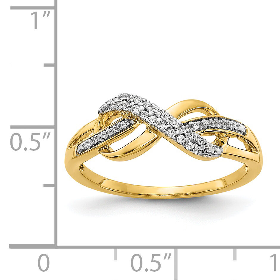 14k Diamond Infinity Symbol Ring-RM5730