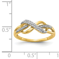 14k Diamond Infinity Symbol Ring-RM5730