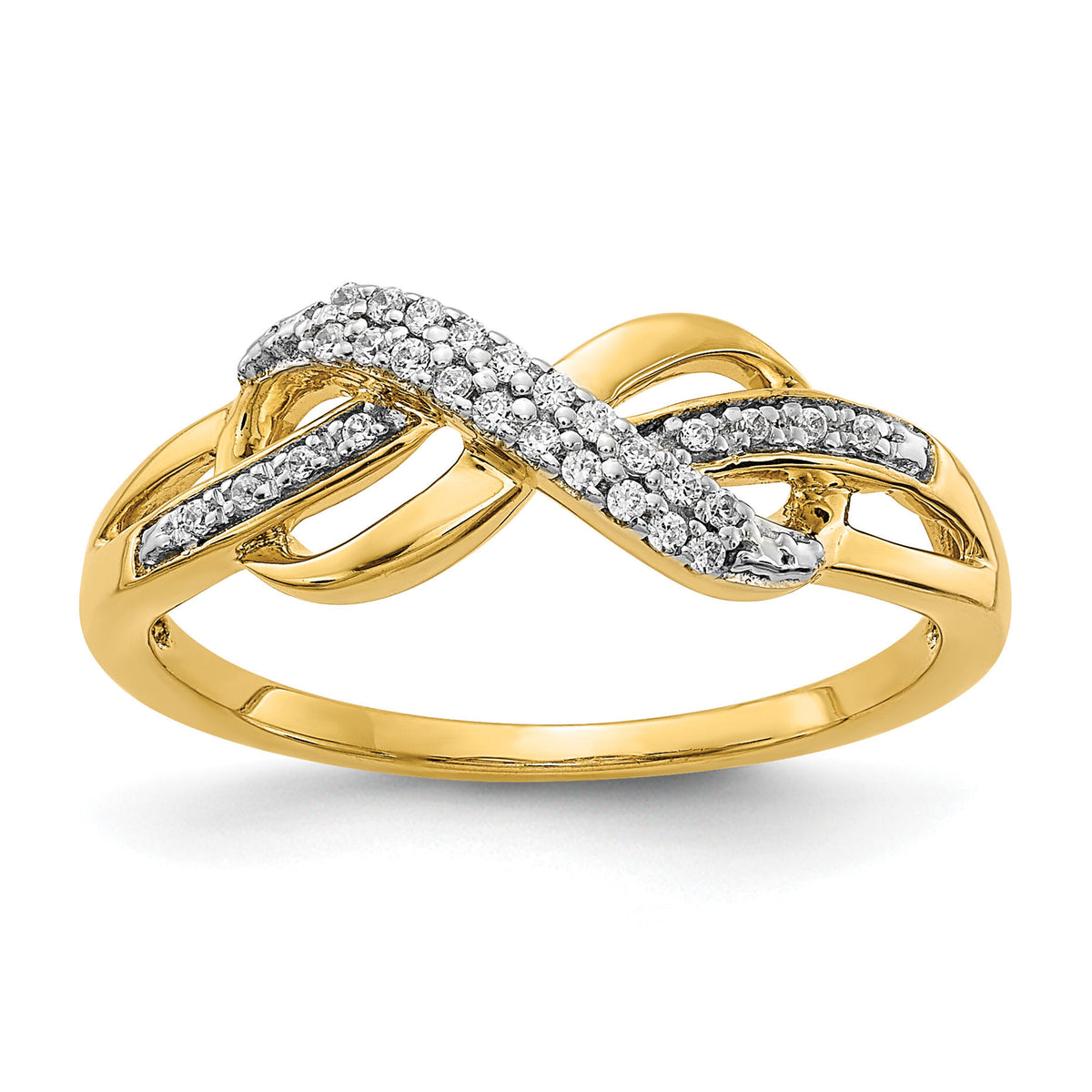 14k Diamond Infinity Symbol Ring-RM5730