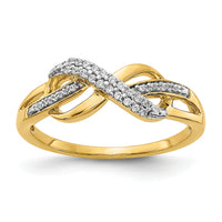 14k Diamond Infinity Symbol Ring-RM5730