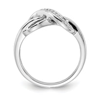 14k White Gold Diamond Infinity Ring-RM5735
