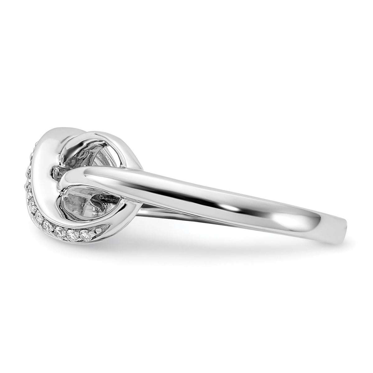 14k White Gold Diamond Infinity Ring-RM5735