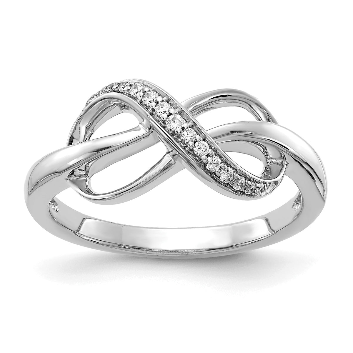 14k White Gold Diamond Infinity Ring-RM5735-008-WA