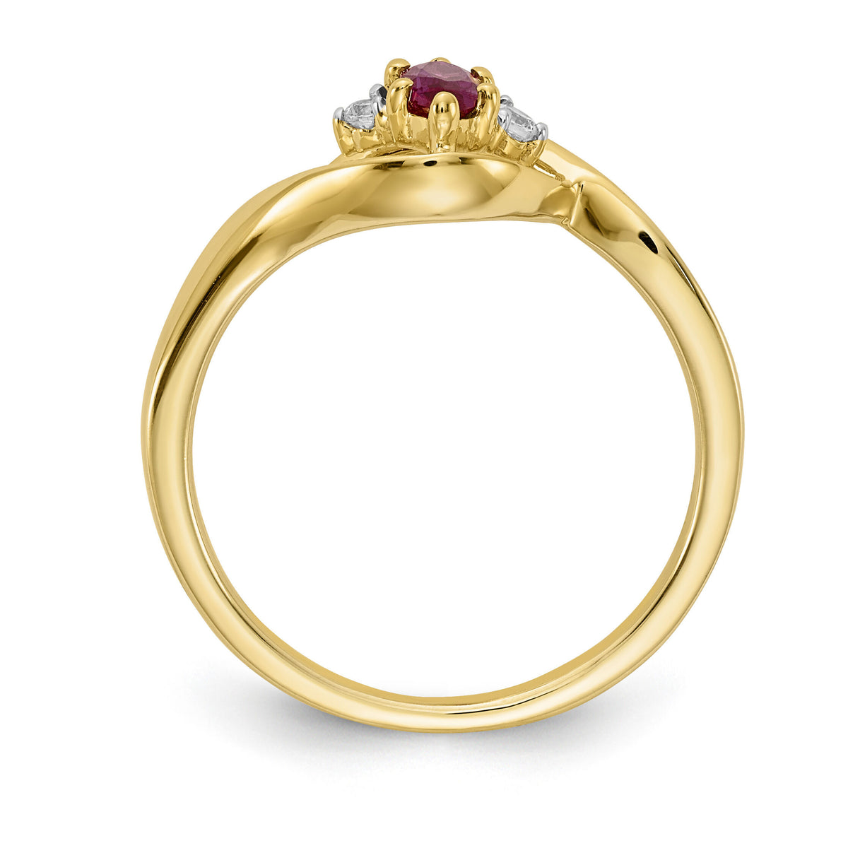 14k Diamond and Marquise Ruby Ring-RM5752
