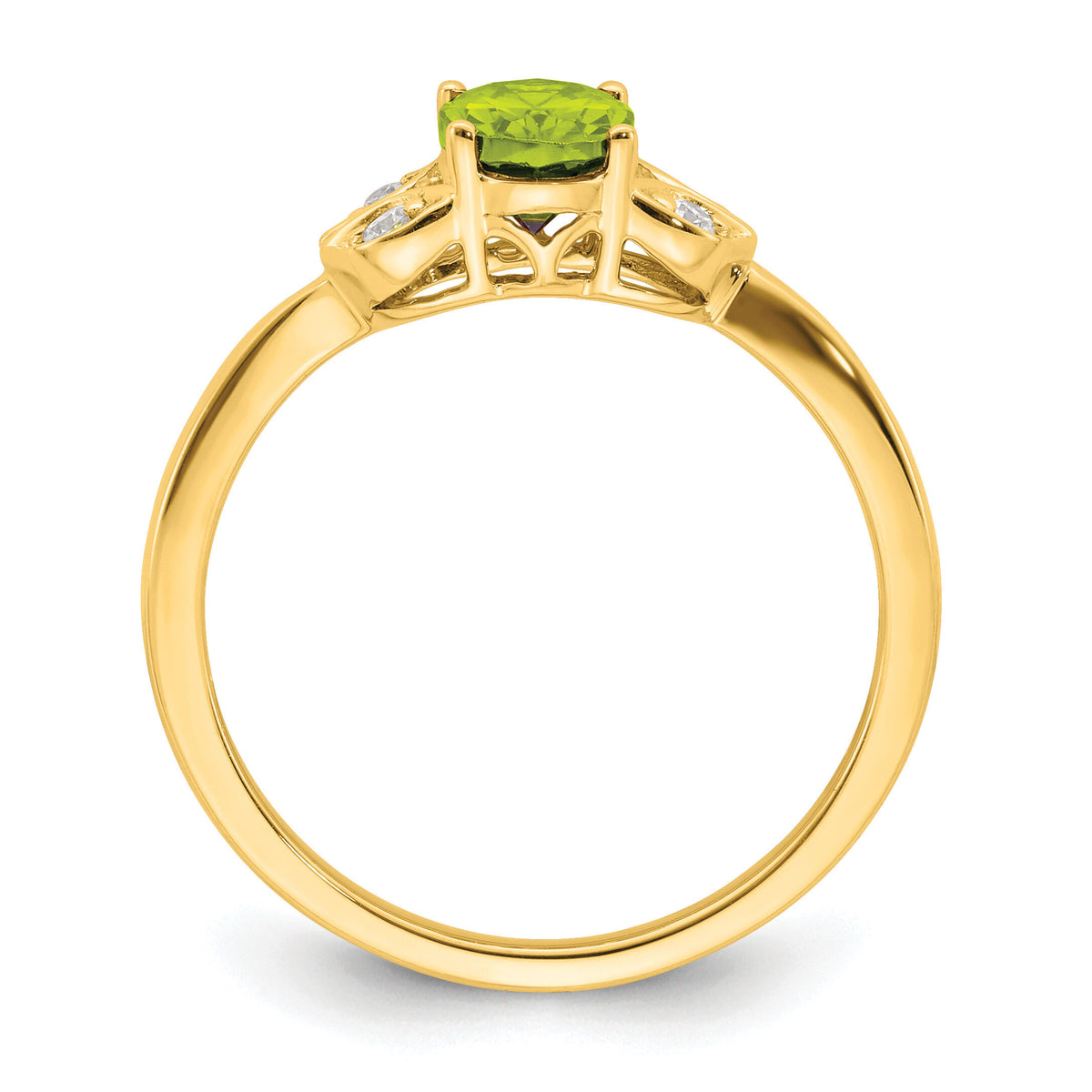 14k Peridot and Diamond Ring-RM5760