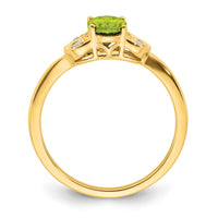 14k Peridot and Diamond Ring-RM5760