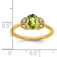 14k Peridot and Diamond Ring-RM5760