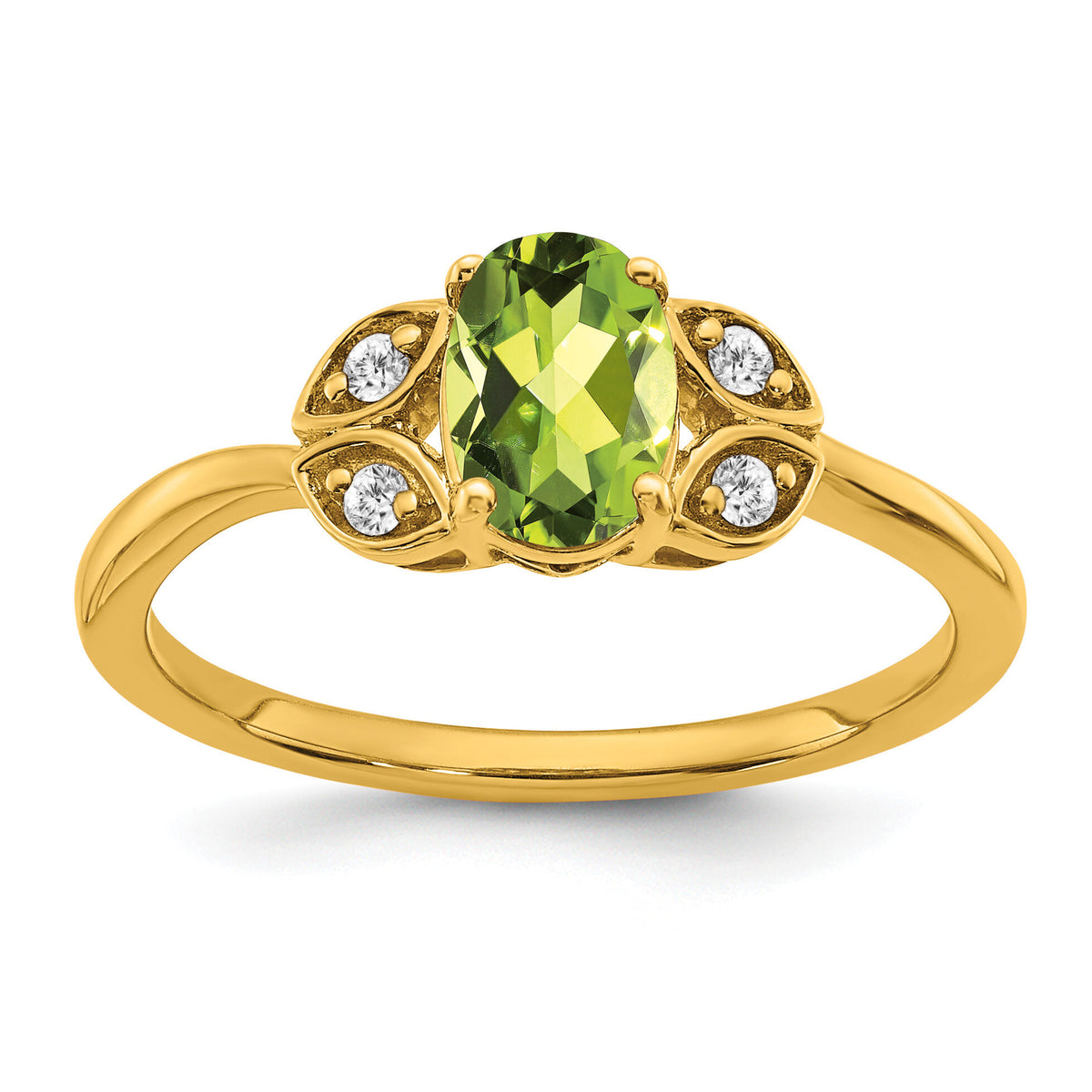 14k Peridot and Diamond Ring-RM5760