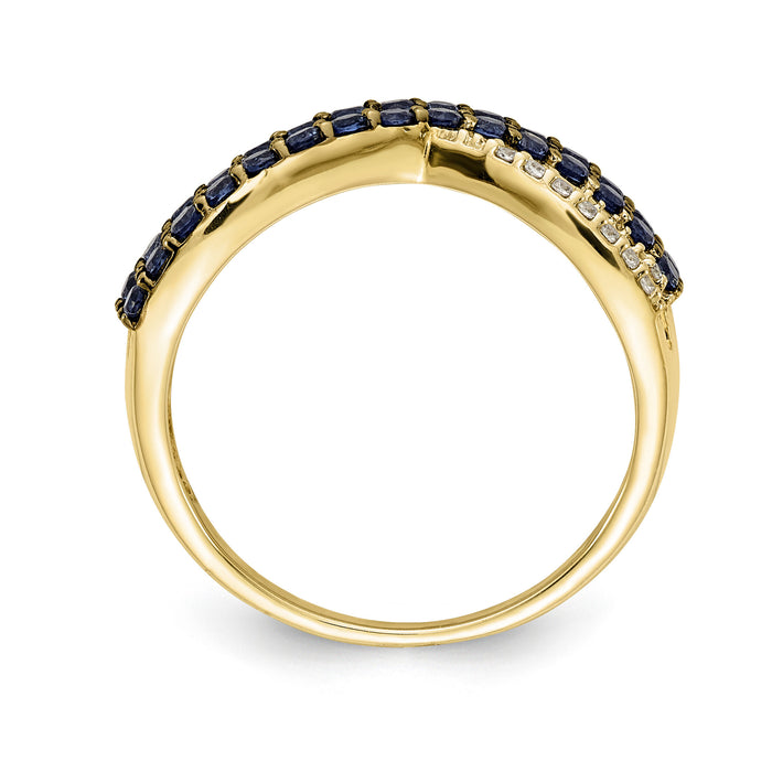 14k Sapphire and Diamond Ring-RM5770