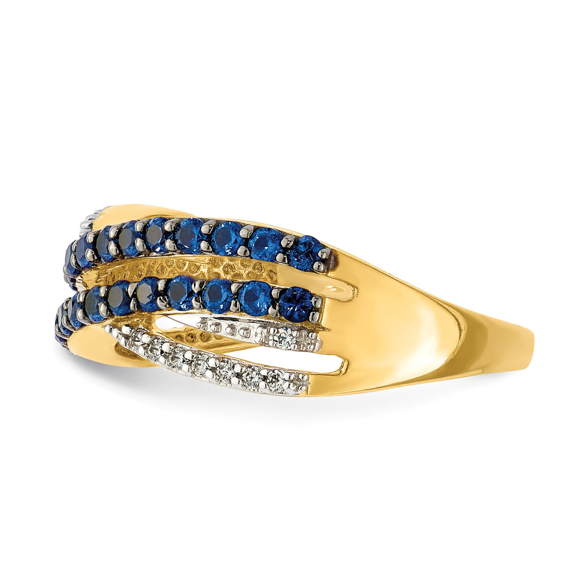 14k Sapphire and Diamond Ring-RM5770