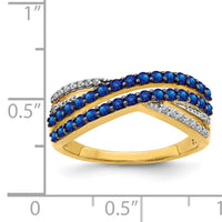 14k Sapphire and Diamond Ring-RM5770